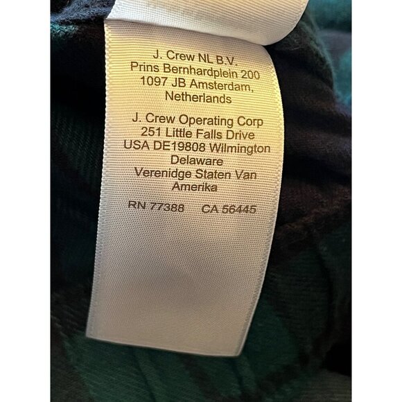 J. Crew Flannel Pajama Pants in Green Medium New Mens - Picture 5 of 6